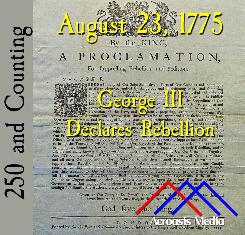 Cover art for August 23, 1775: Proclamation of Rebellion, August 23, 1775 - Museum of the American Revolution by Joy of Museums