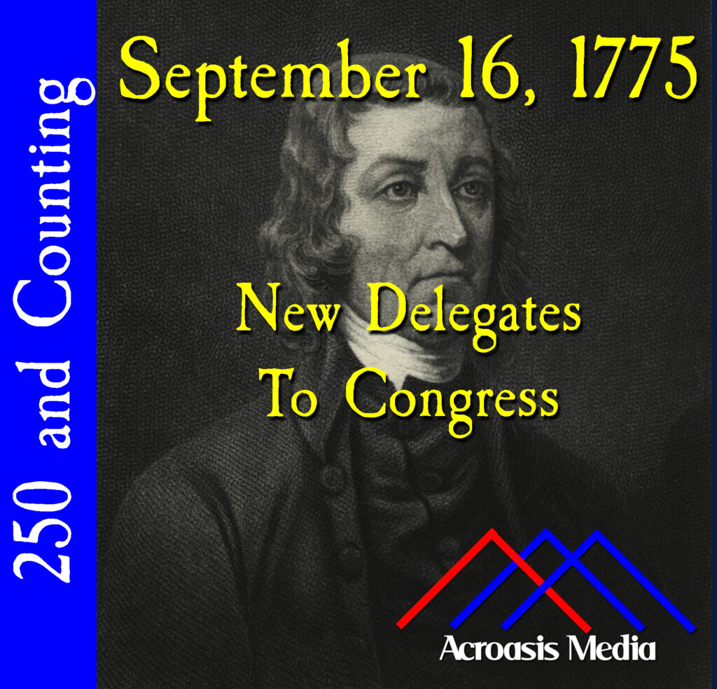 Cover art for September 16, 1775: Josiah Bartlett, painted by Edwin Tryon Billings, mezzotint, after a portrait by John Trumbull. The original by Trumbull hangs in the State House in Concord, New Hampshire. via Wikimedia and the New York Public Library.