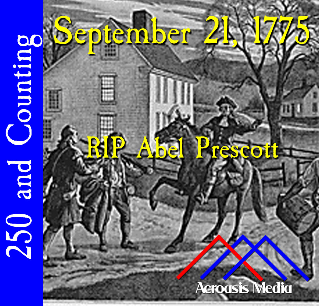 Cover art for September 21, 1775: this might be Paul Revere. It might be William Prescott or Samuel Dawes. It's definitely not Abel Prescott.