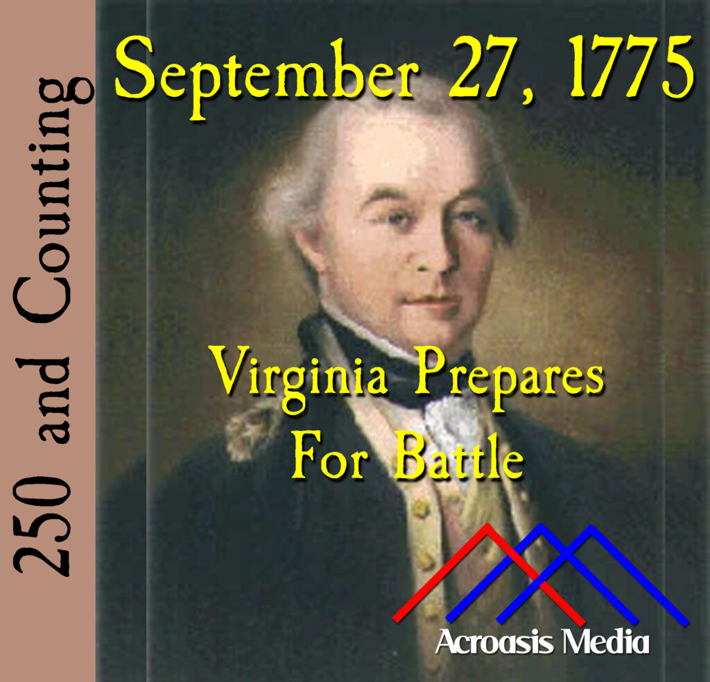 Cover art for September 27, 1775: Portrait of William Woodford, date and artist unknown to us b/c our Google-fu failed.