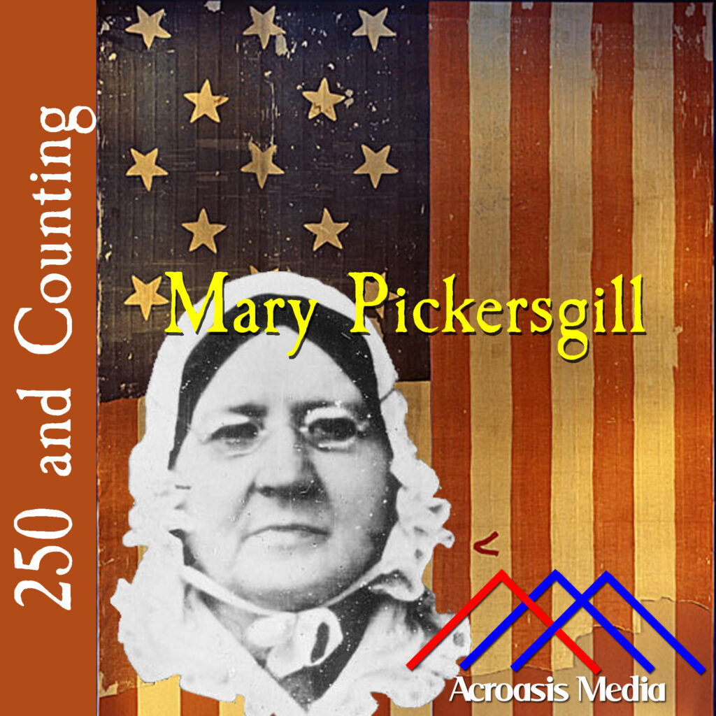 Cover art for February 12, 1776: Mary Pickersgill and the Star-Spangled Banner flag, now on display at the Smithsonian Museum of American History.