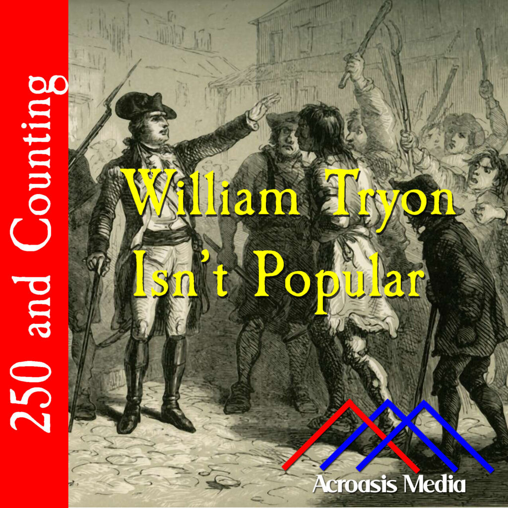 Cover art for March 22, 1776: "Governor Tryon and the Regulators." Alexander Bobbett's 1877 line engraving based on an earlier illustration by the prominent American artist Felix Octavius Carr Darley (F.O.C. Darley) in 1876.