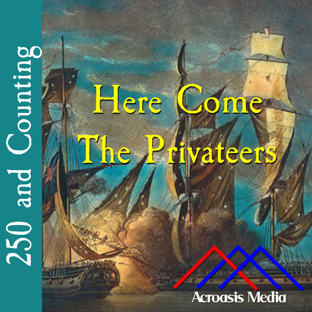 Cover art for March 23, 1776: "A View of His Majesty's Brigg Observer Engaging the American Privateer Ship Jack, by British artist Robert Dodd. Hand-colored aquatint, 1784. The battle itself took place two years earlier.