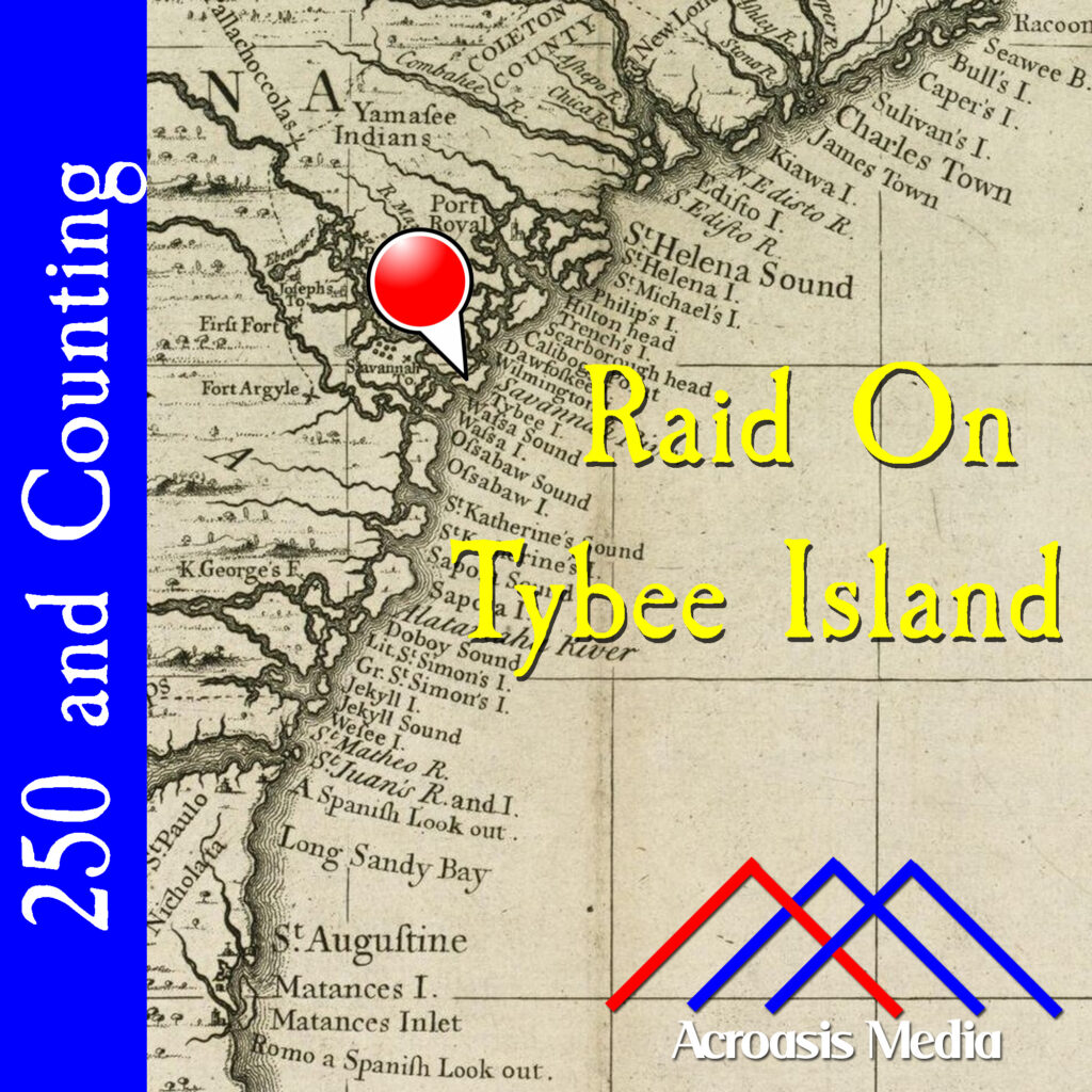 Cover art for March 25, 1776: Map showing Savannah and Tybee Island, 1733. Via The Boston Public Library digital map archive.