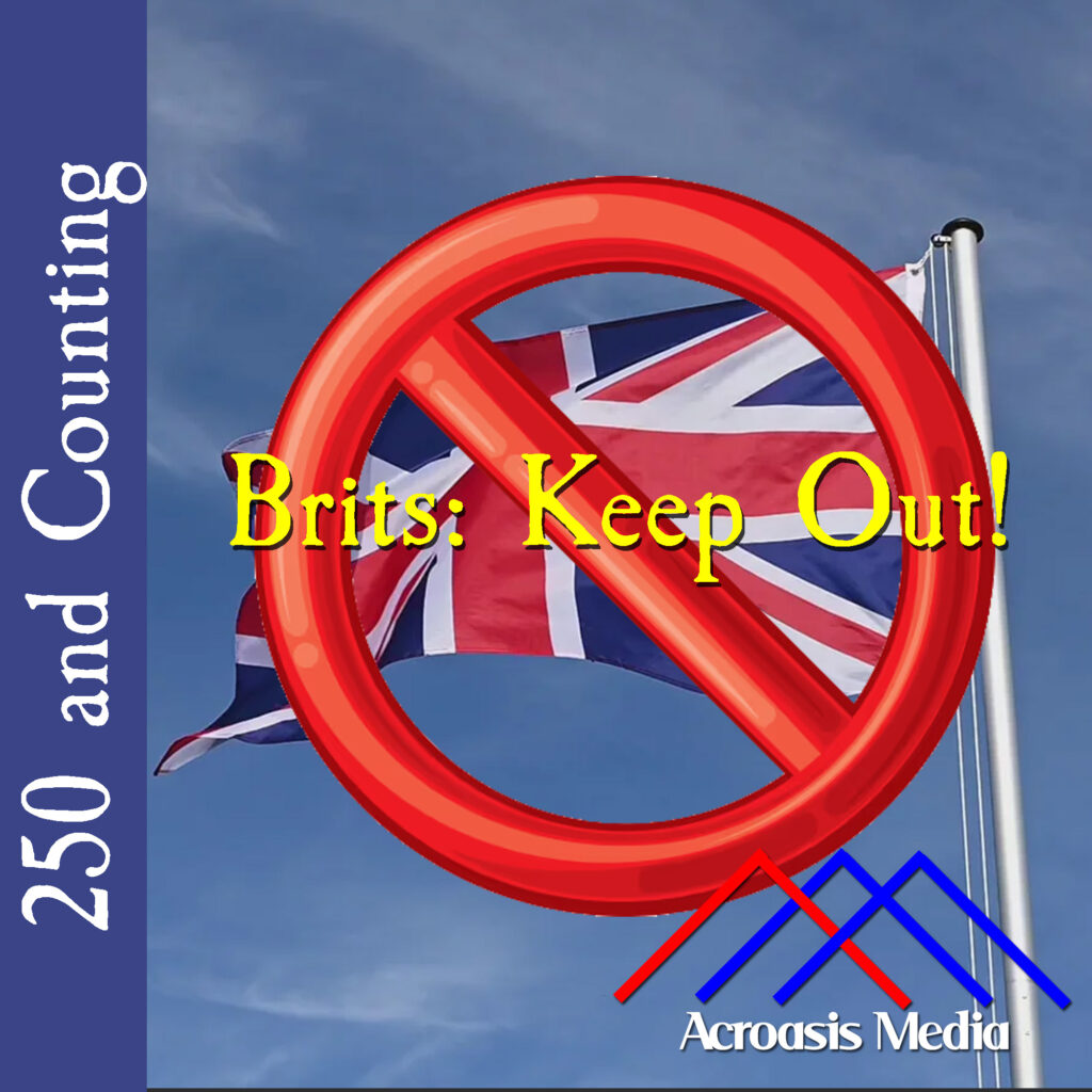 Cover art for April 6, 1776: A British flag covered by an interdiction symbol.