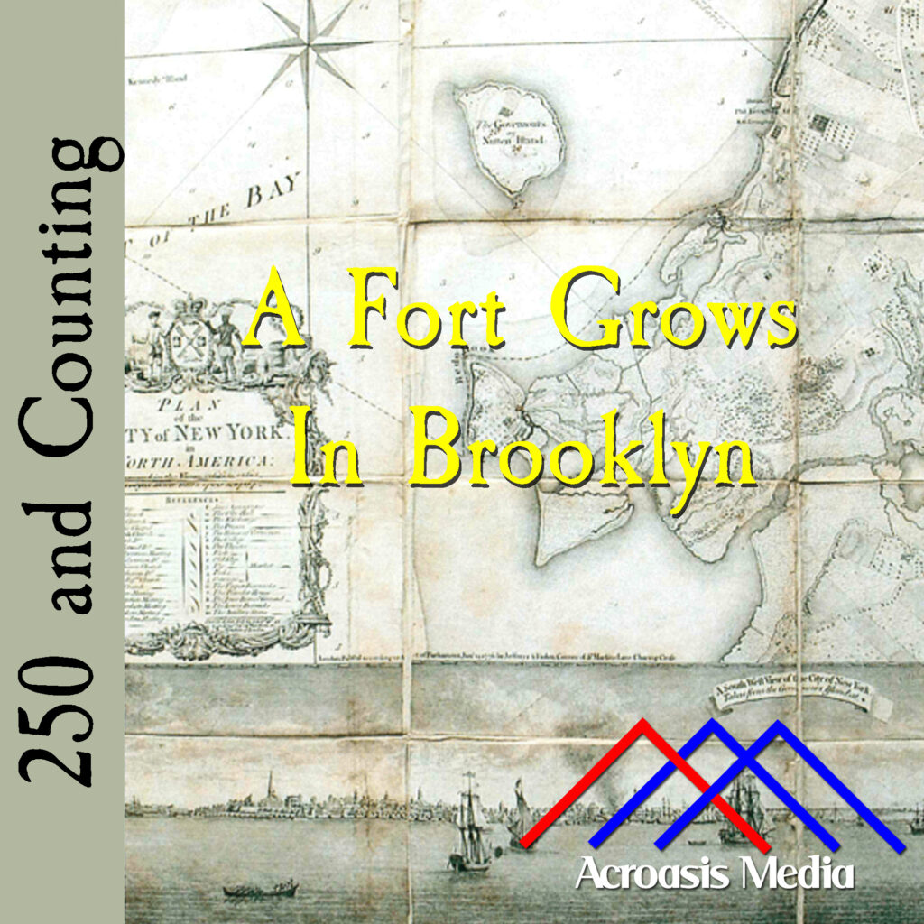 Cover art for April 10, 1776: a contemporary map of Brooklyn. Red Hook is in the center of the picture, just below the "rt" in "Fort".