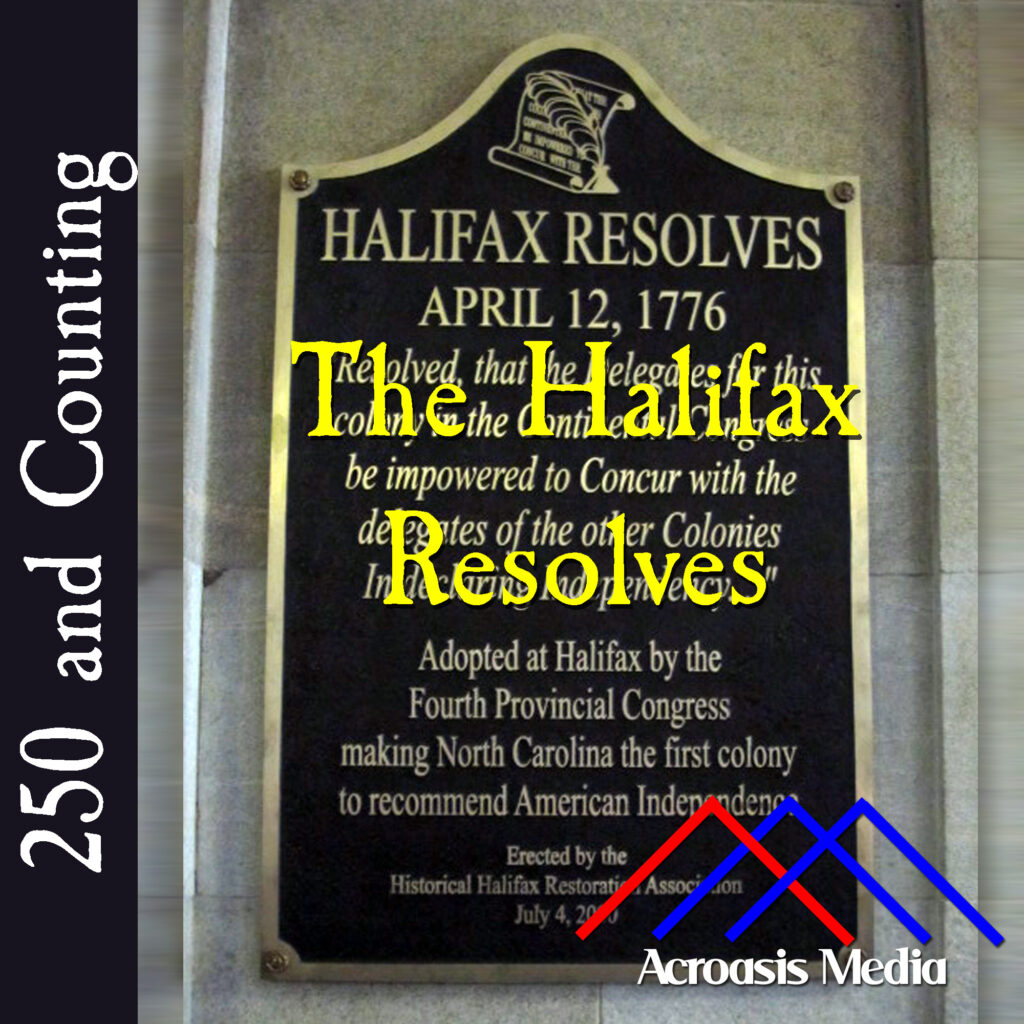 Cover art for April 12, 1776: a commemorative plaque in the North Carolina State Capitol marking the anniversary of the Halifax Resolves.