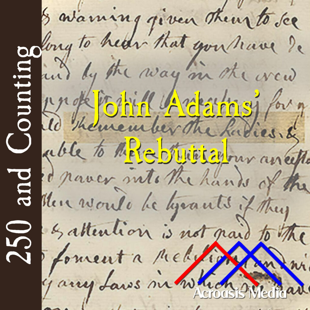 Cover art for April 14, 1776: a detail from Abigail Adams' "remember the ladies" letter. via Massachusetts Historical Society.