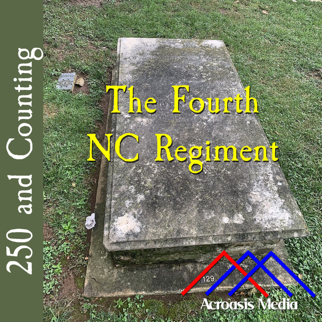 Cover art for April 15, 1776: the gravesite of General (!) Thomas Polk, in the Old Settlers Cemetery, plot 129, in Charlotte, NC.