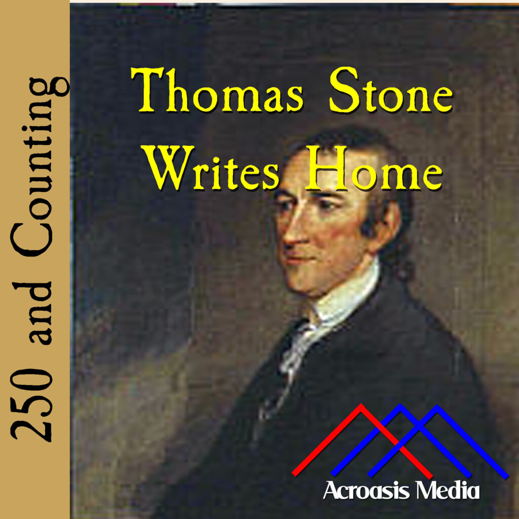 Cover art for April 25, 1776: portrait of Thomas Stone by Robert Edge Pine, 1785.
