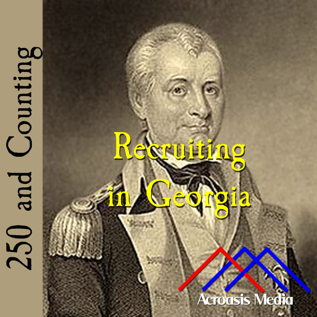 Cover art for April 28, 1776: portrait of Lachlan McIntosh. Early 19th Century engraving by Hoppner Meyer, based on a painting by James Barton Longacre, which in turn was created after an original, earlier portrait.