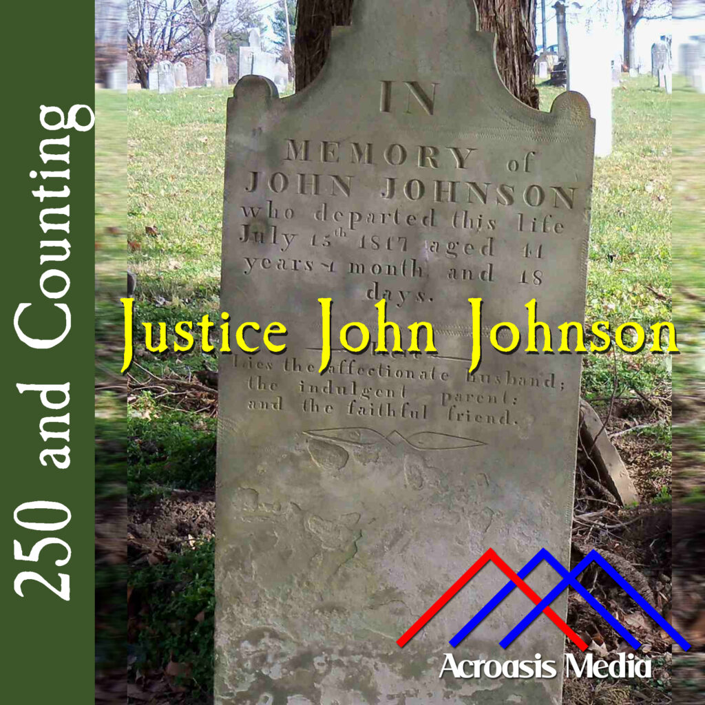 Cover art for May 27, 1776: grave of John Johnson. via find-a-grave.com.