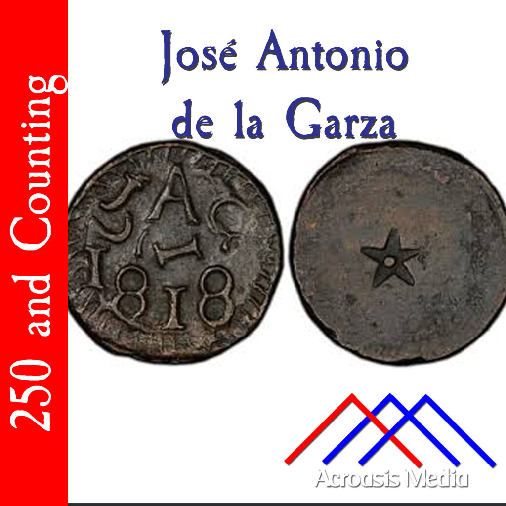 Cover art for May 31, 1776: Closeup of each side of the coins minted by José Antonio de la Garza. Image reportedly came from KVUE-TV in Austin but we can't pin it down as definitively their image.
