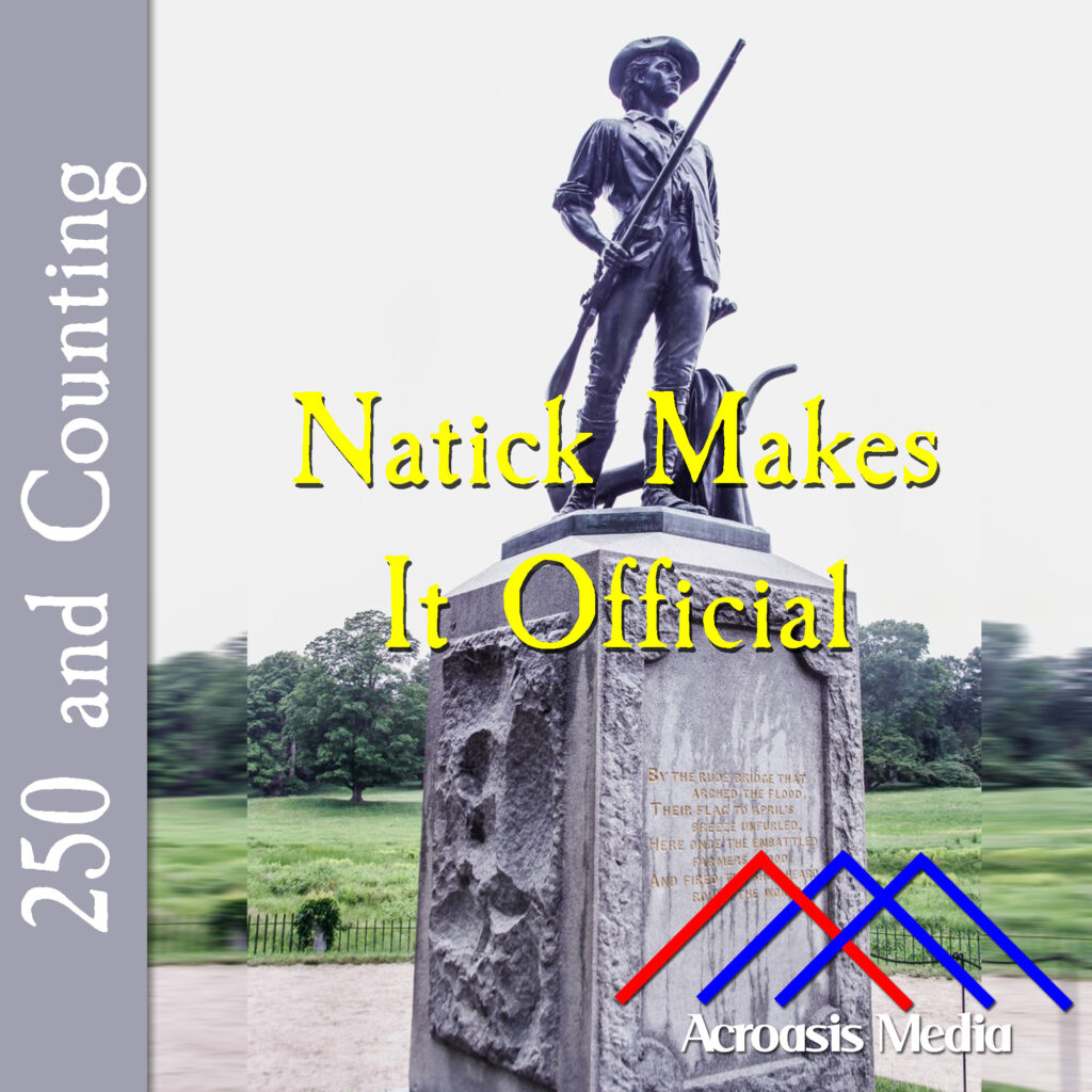 Cover art for June 20, 1776: The Minuteman statue in Lincoln, MA, was the site where several Natick-based soldiers chose to re-enlist in 2017. image via the US Army website.