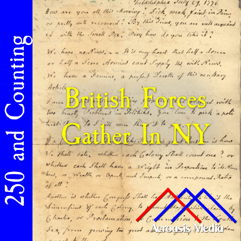 Cover art for July 29, 1776: letter from John Adams to Abigail written on this date. Via Massachusetts Historical Society.