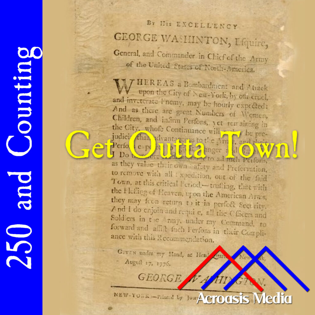 Cover art for August 17, 1776: A copy of Washington's proclamation for this day. via New York Historical Society.