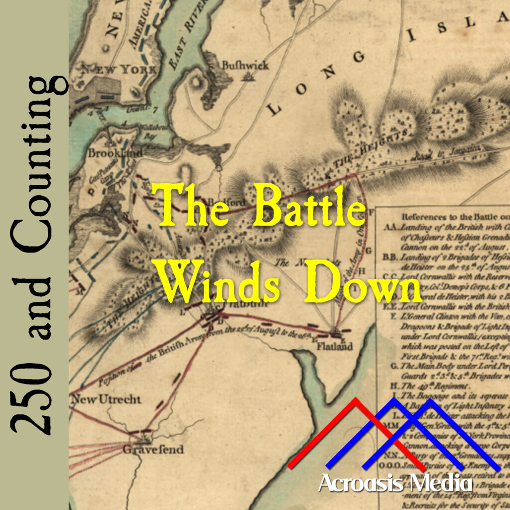Cover art for August 28, 1776: A Plan of New York Island, With Part of Long Island," published by William Faden in 1776, detailing troop movements during the Battle of Long Island. via Library of Congress.