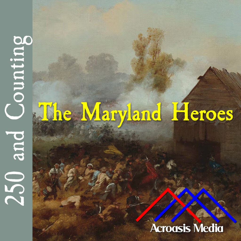 Cover art for August 29, 1776 The Maryland 400 counter-attacking the British in Brooklyn, by Alonzo Chappel, 1858. via the Center for Brooklyn History/Brooklyn Public Library.