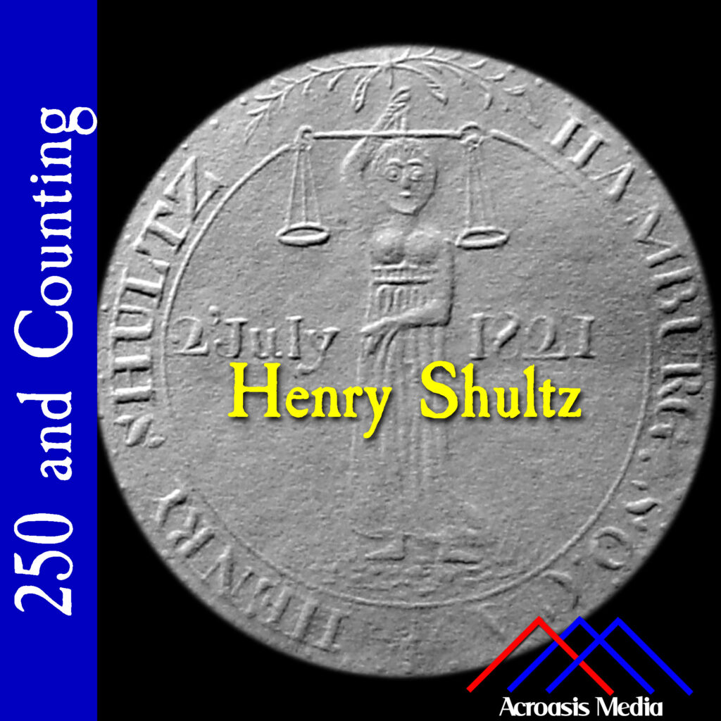 Cover art for October 10, 1776: the seal used by Henry Schultz to mark documents. Photo by Wikipedia user Hughespj, uploaded in 2016.