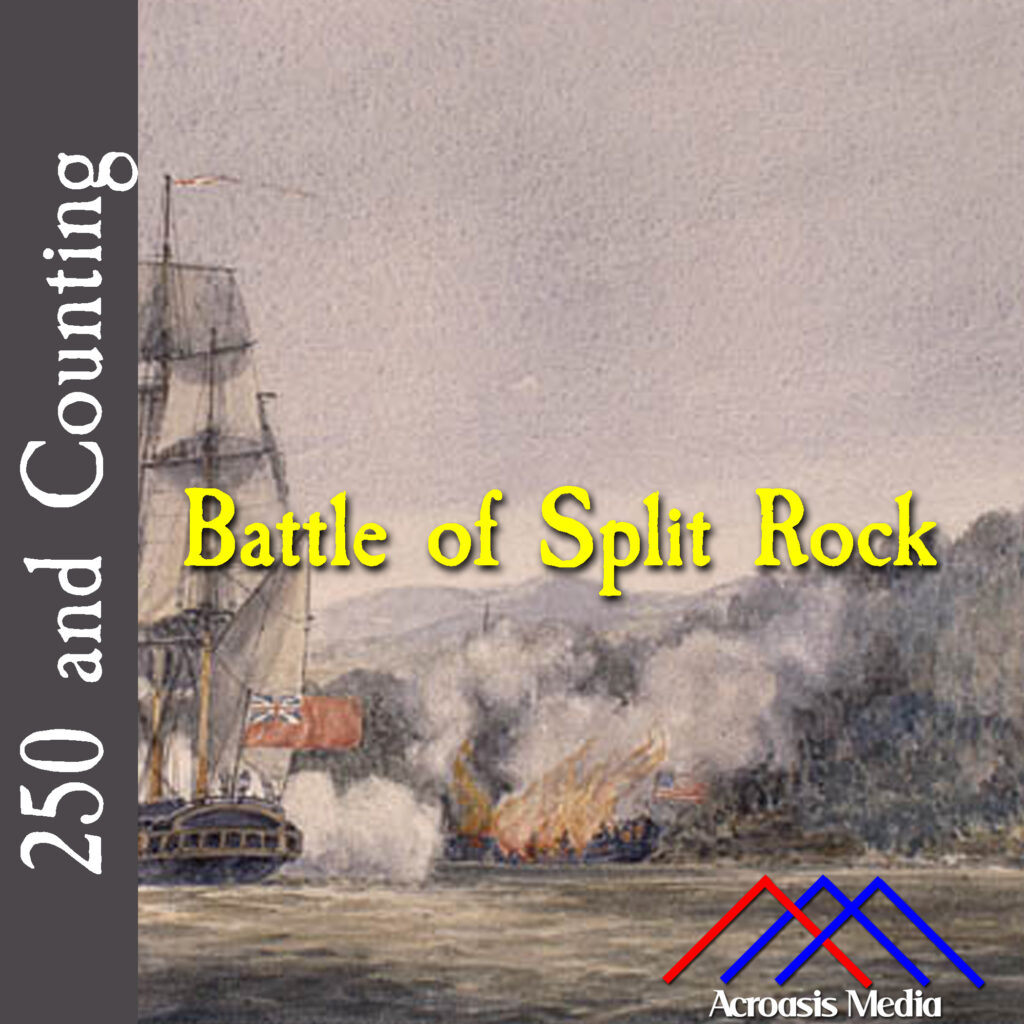 Cover art for October 13, 1776: Battle of Valcour Island in the American Revolutionary War, artist unknown, ca. 1925. via National Archives of Canada.