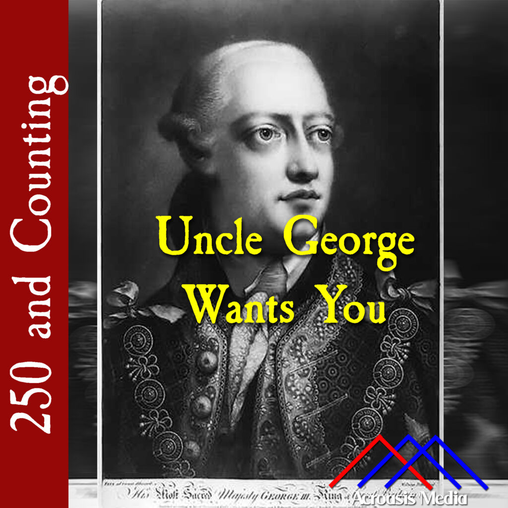 Cover art for October 25, 1776: portrait of King George III in 1762, drawn from life by artist Thomas Frye and engraved by William Pether. via Library of Congress.